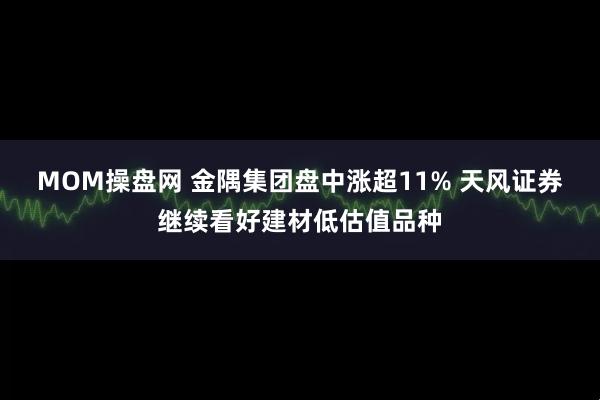 MOM操盘网 金隅集团盘中涨超11% 天风证券继续看好建材低估值品种